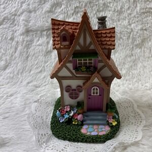 Disney Spring Village Easter Cottage House Musical Light Up 10" Tested Working